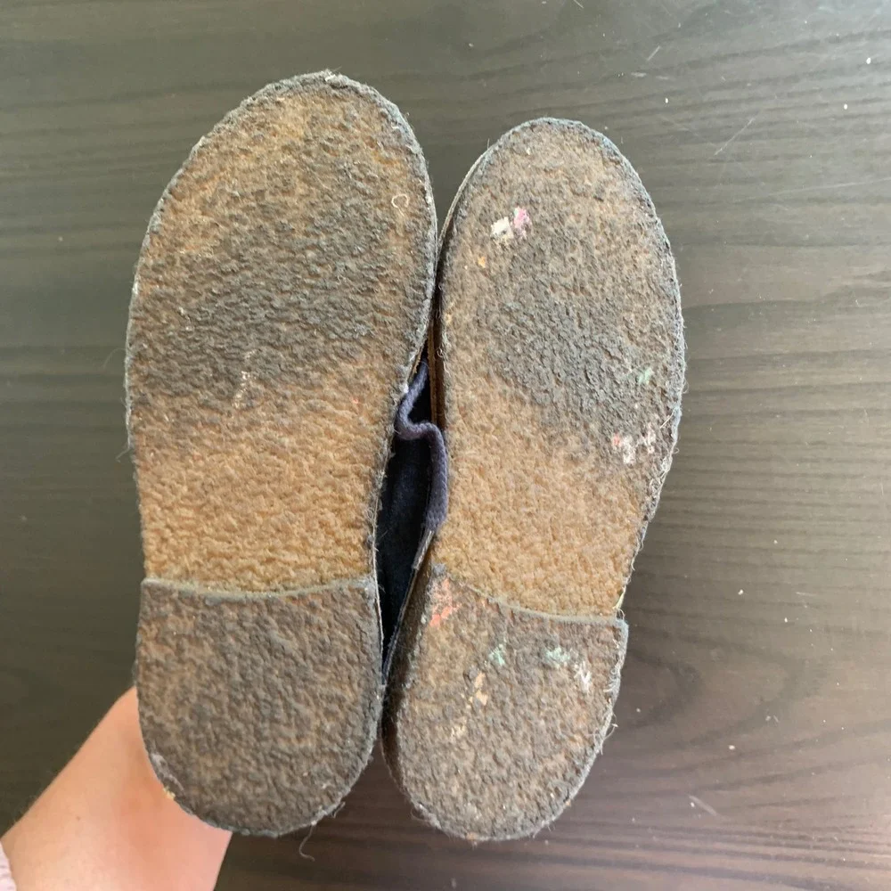 Crewcuts J.Crew Kids Navy Blue Suede Desert Chukka Boots Made in Italy Size K2